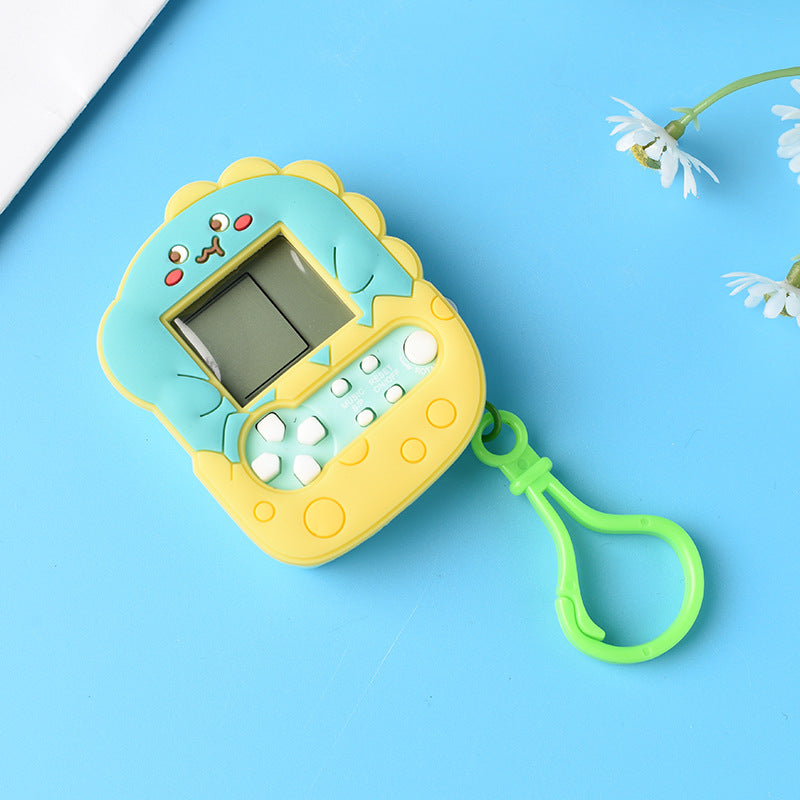 Keychanes de máquina de juegos de dinosaurio de plástico al por mayor